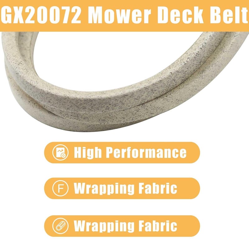 MANUTEX GX20072 GY20570 Mower Deck Belt Compatible with John Dee-re L100 L102 L105 L107 L108 L110 L111 L115 L118 L120 LA100 LA105 LA110X110 X120 X145 D100 D110 D120 Sabre 14.542GS 1/2" X 104" - Image 5